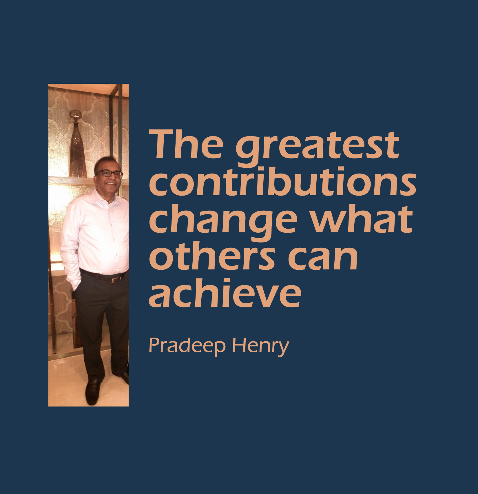 Pradeep Henry standing before the Grand Canyon | From an expansive perspective,  uncovering surprising connections and aligning them to create transformative impact
