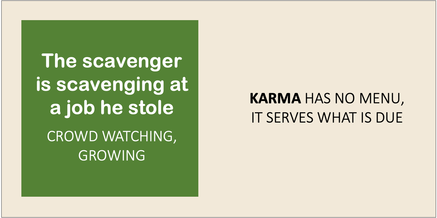 warning against stealing jobs